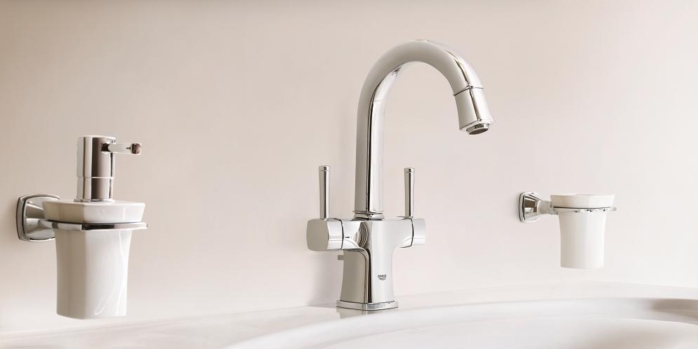 Grohe Grandera washbasin faucet 2 handles standing faucet